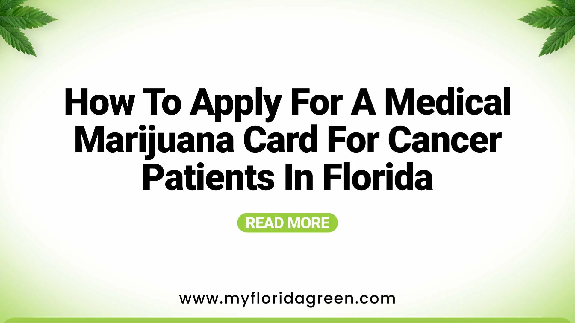 How to Apply for a Medical Marijuana Card for Cancer Patients in Florida